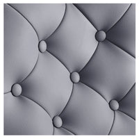 Thumbnail for Vanquish Barber Chair Close-Up View Of Diamond Tufted Gray Upholstery Pattern