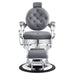 Vanquish Barber Chair Gray Variant Front View On White Background