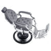 Vanquish Barber Chair Gray Variant Top Side View On White Background