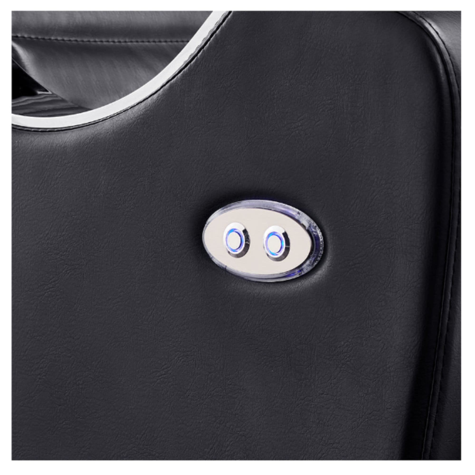 Victoria Electric Shampoo Backwash Unit Black Color And Close-Up View Of Power Button