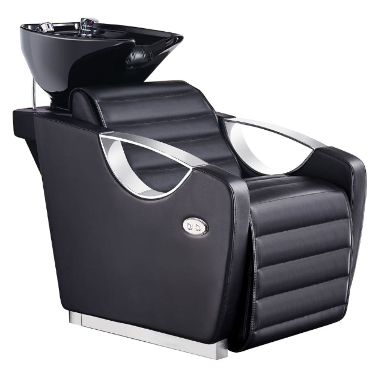 Victoria Electric Shampoo Backwash Unit Black Front Angled View With Black Single On Clean Background