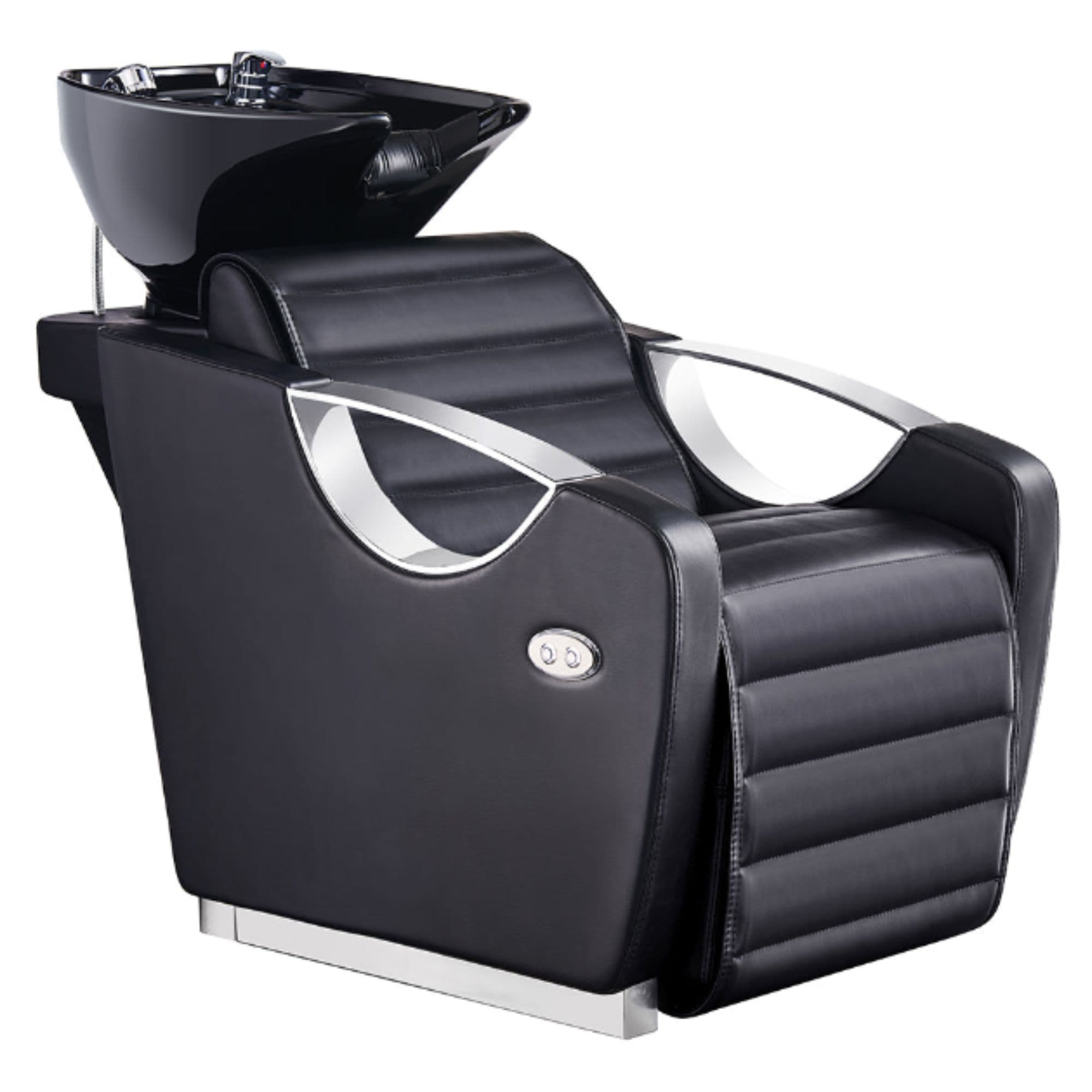 Victoria Electric Shampoo Backwash Unit Black Front Angled View With Black Single On Clean Background