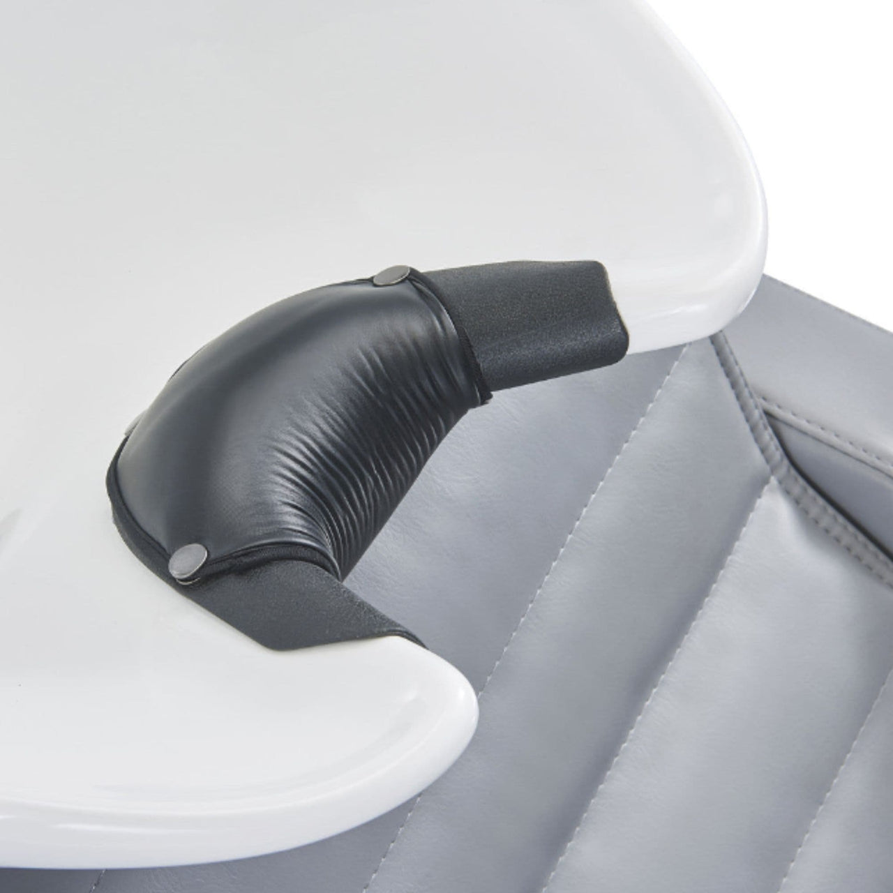 Victoria Motorized Shampoo Backwash Station Close-Up View Of Shampoo Bowl Neck Rest Cushion