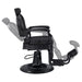 Viking Classic Barber Chair Black Variant Side View Demonstrating Swing Adjustment On White Background