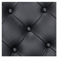 Thumbnail for Viking Classic Barber Chair Close-Up View Of Diamond Tufted Black Upholstery Pattern