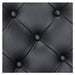 Viking Classic Barber Chair Close-Up View Of Diamond Tufted Black Upholstery Pattern