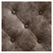 Viking Classic Barber Chair Close-Up View Of Diamond Tufted Vintage Brown Upholstery Pattern