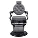 Viking Classic Barber Chair Gray Variant Front View On White Background