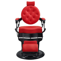 Thumbnail for Viking Classic Barber Chair Red Variant Front View On White Background