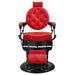 Viking Classic Barber Chair Red Variant Front View On White Background