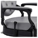 Viking Heavy Duty Classic Barber Chair Close-Up View Of Decorative Armrest Support And Gray Upholstered Seat