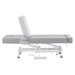 WellRelax 2-Motors Therapy Treatment Table with Tilting Cradle Pillow Gray Color Side View With Foot Control And Head Section Adjustment Demo On White Background