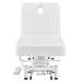 WellRelax 2-Motors Therapy Treatment Table with Tilting Cradle Pillow White Front View With Foot Control And Face Hole On White Background