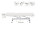 WellRelax 2-Motors Therapy Treatment Table with Tilting Cradle Pillow White Side View Of Fully Reclined With Adjustable Face Cradle On White Background