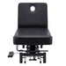 WellRelax Dual-Motor Therapy Table with Tilting Pillow Black Front View With Face Hole And Foot Control On White Background