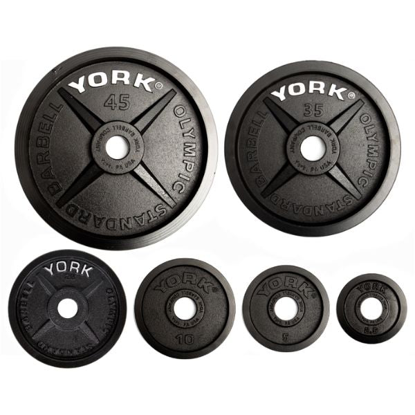York Barbell Legacy Olympic Standard Plate Sets – Precision Milled Cast Iron