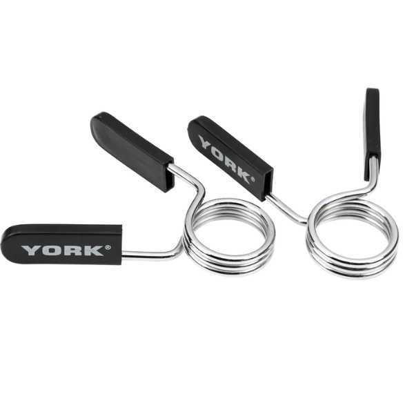 York Barbell Spring Collars – 2″ Chrome/Bulk Pair