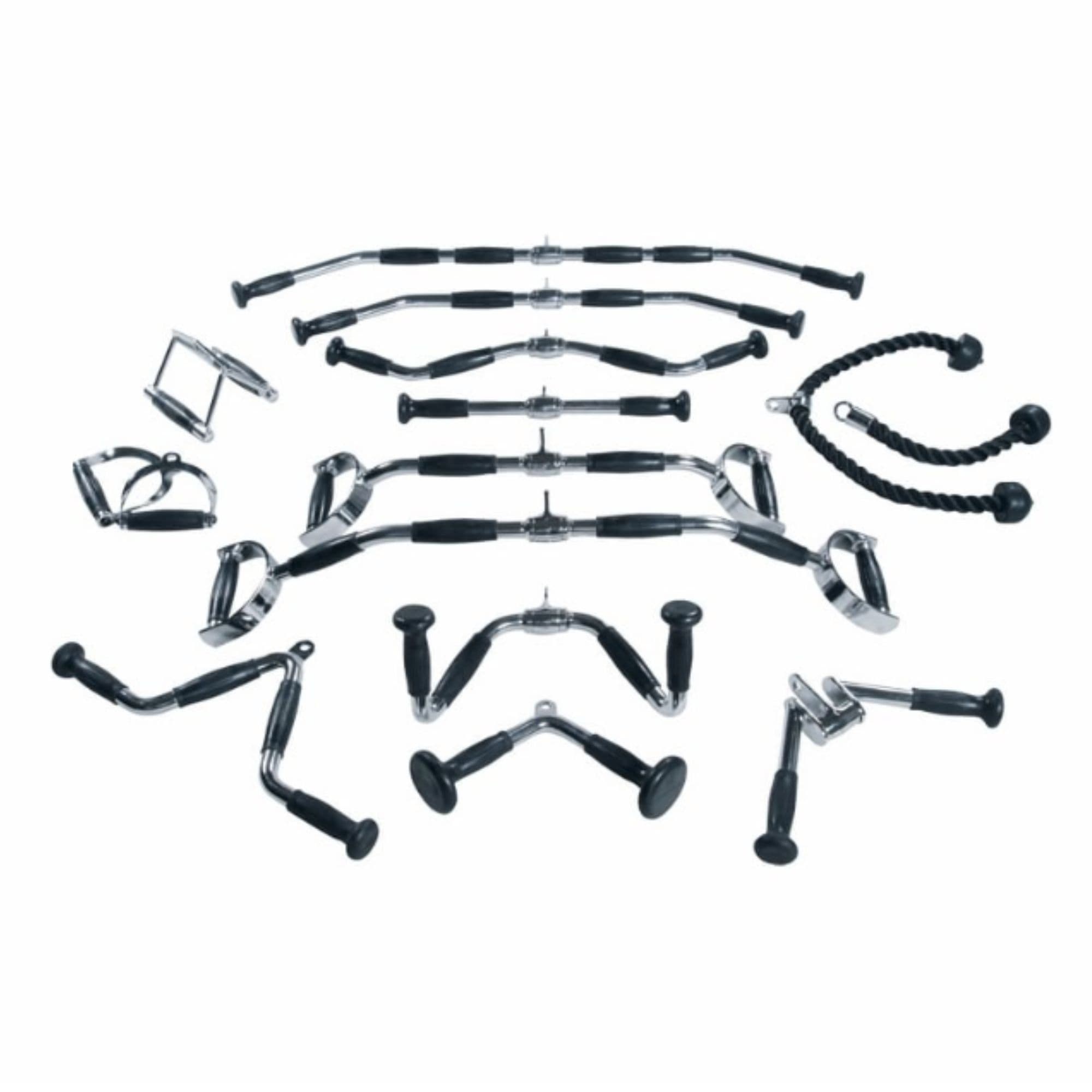 York 15-Piece Cable Attachment Pack With Rack 15-Piece Cable Attachment Pack Full Set On White Background