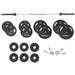 York 300lb G-2 Cast Iron Olympic Set Product Inclusion On White Background
