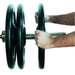 York Barbell 2Inches Iso-Grip Steel Olympic Plate Sets Showing The Easy-Grip Design On White Background