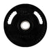 York Barbell 2 G-2 Olympic Dual Grip Plate 25 LB Weight On White Background