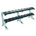 York Barbell 2 Tier Dumbbell Stand Front Angle View On White Background