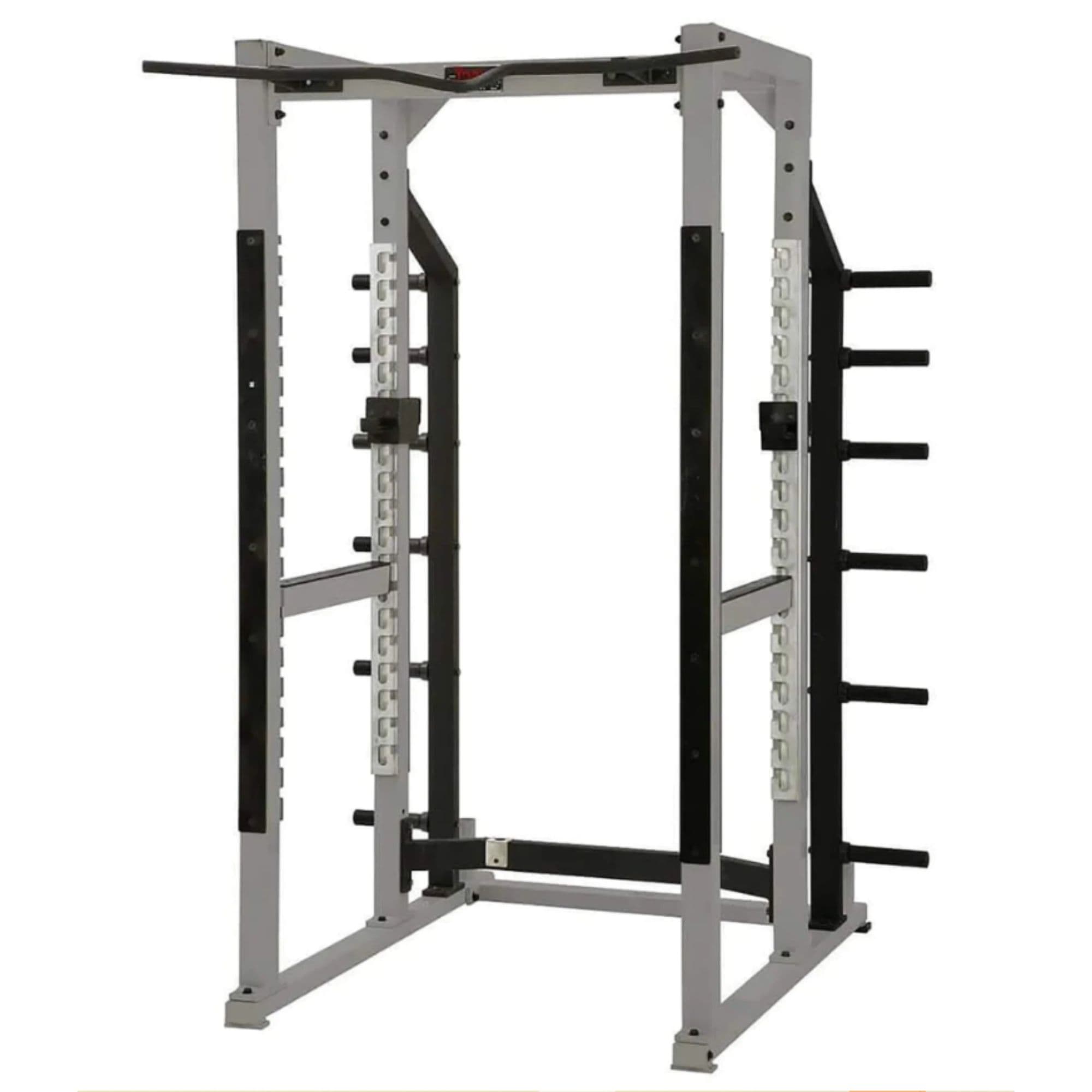York Barbell 53006 STS Power Rack with Hook Plates Angle View On White Background