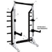 York Barbell 53009 STS Self-Standing Half Rack Front Angle View With Parts Numbering On White Background