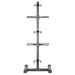 York Barbell 7-BALL Vertical Medicine Ball Storage Rack Front View On White Background