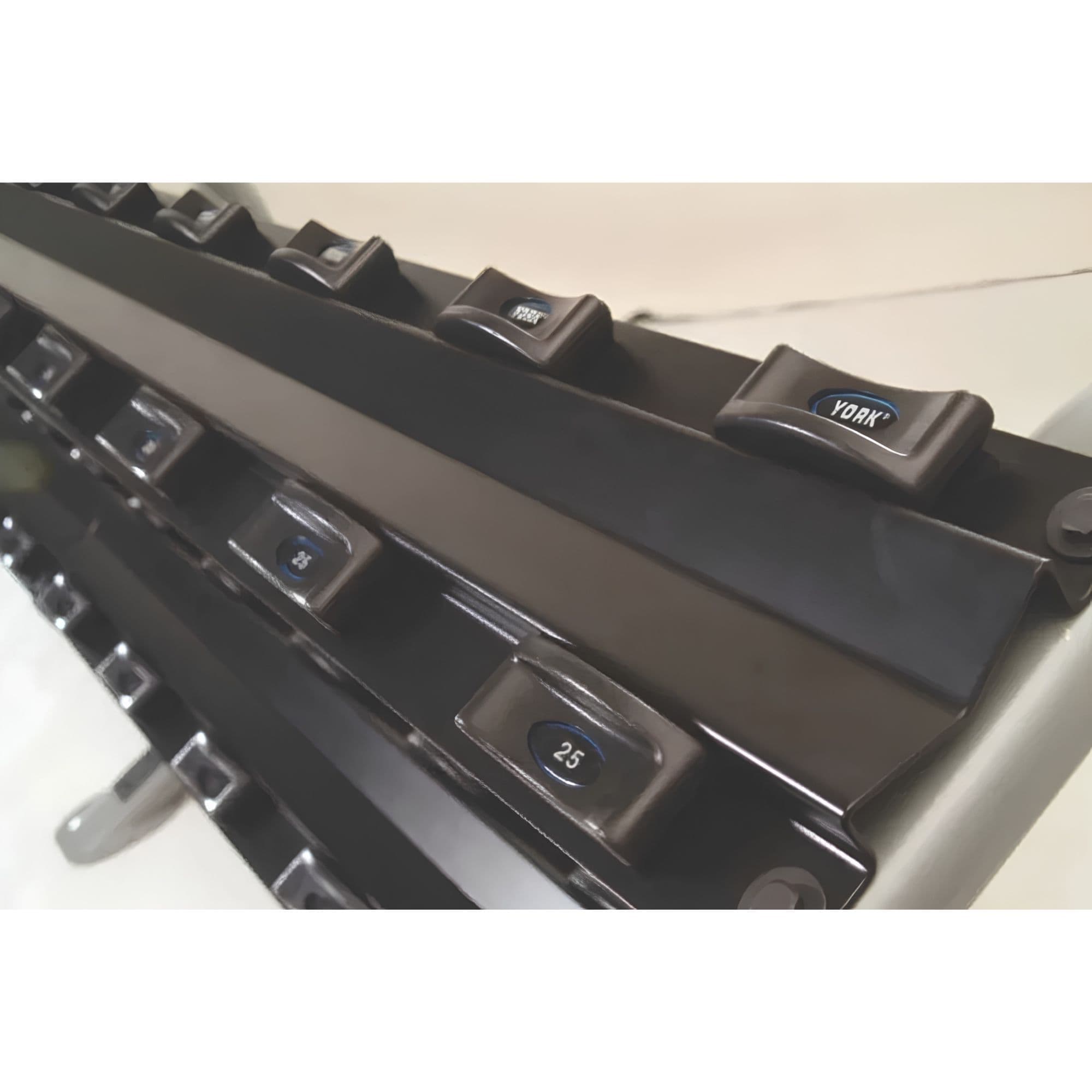 York Barbell ETS Three-Tier Dumbbell Rack Detailed View