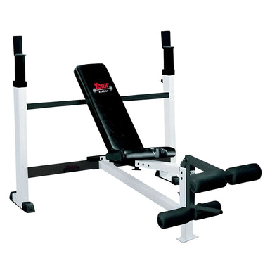 York Barbell FTS Adjustable Olympic Combo Bench With Leg Developer Full Product View On White Background