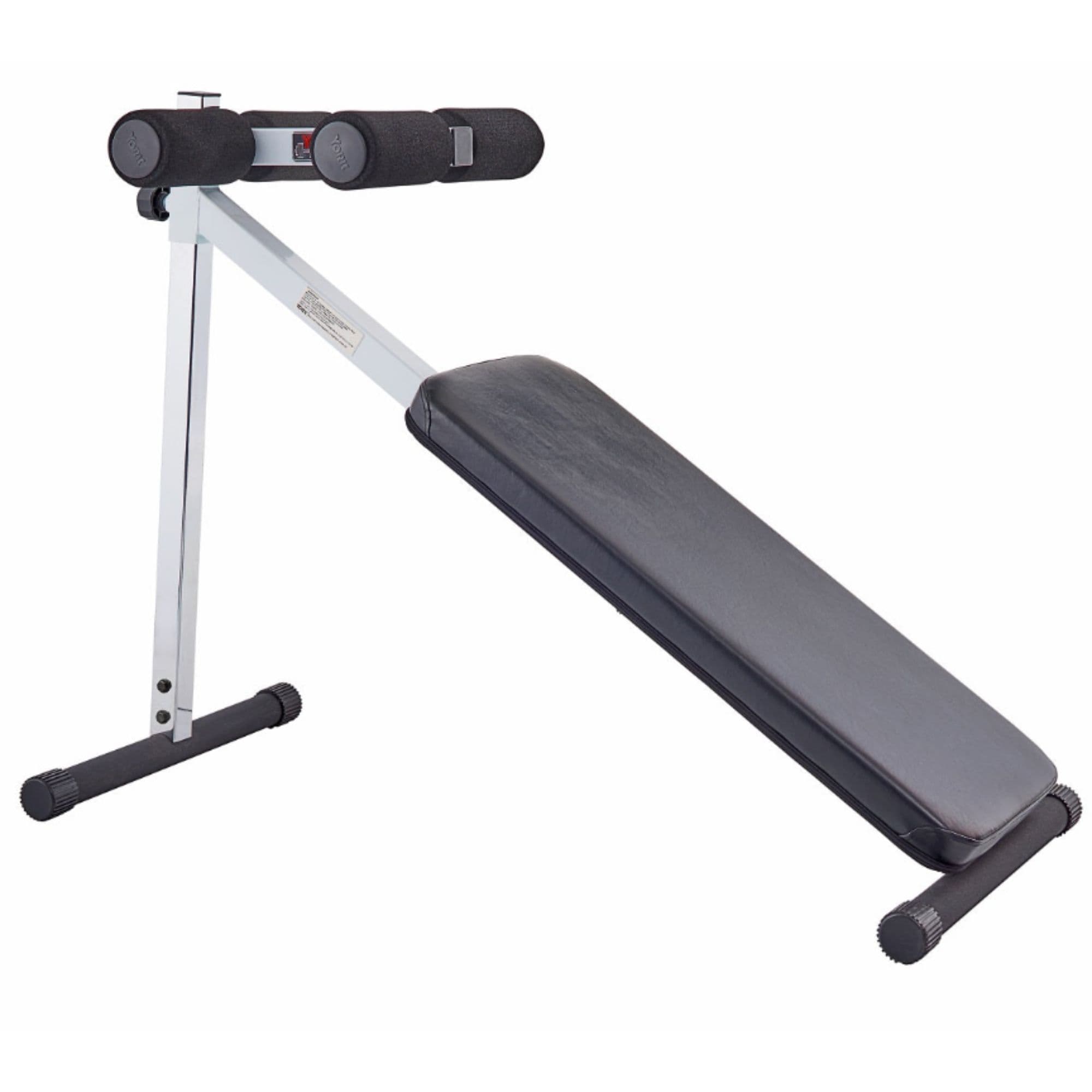 York Barbell FTS Adjustable Sit-up Board 48001 Full Product Angle View On White Background