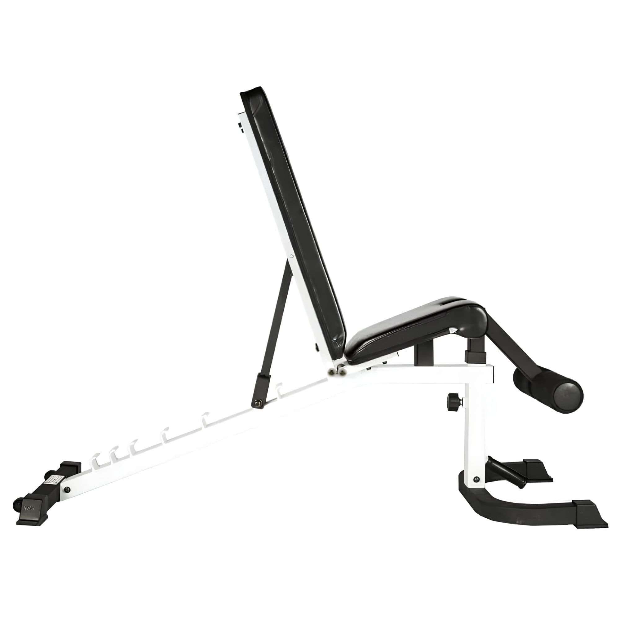 York Barbell FTS FID Adjustable Bench Press Side View On White Background