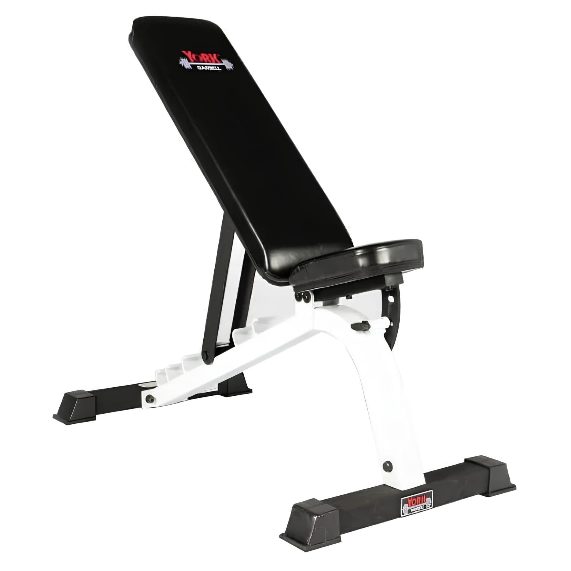York Barbell FTS Flat To Incline Bench Full Product View On White Background