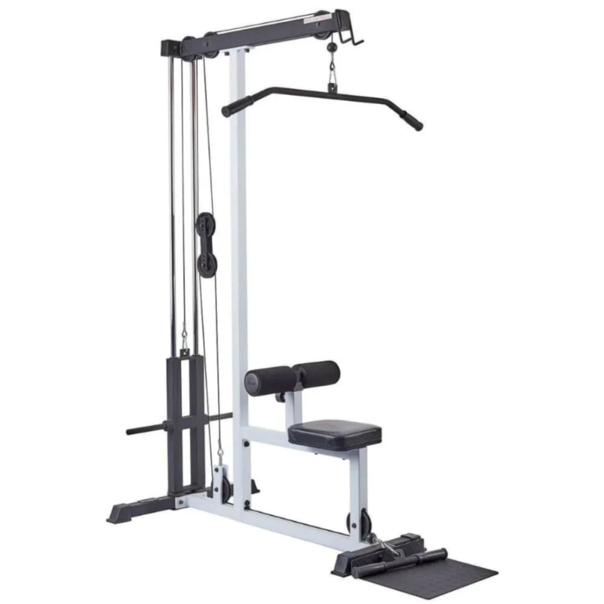 York Barbell FTS Lat Machine Full Product Right Side View On White Background