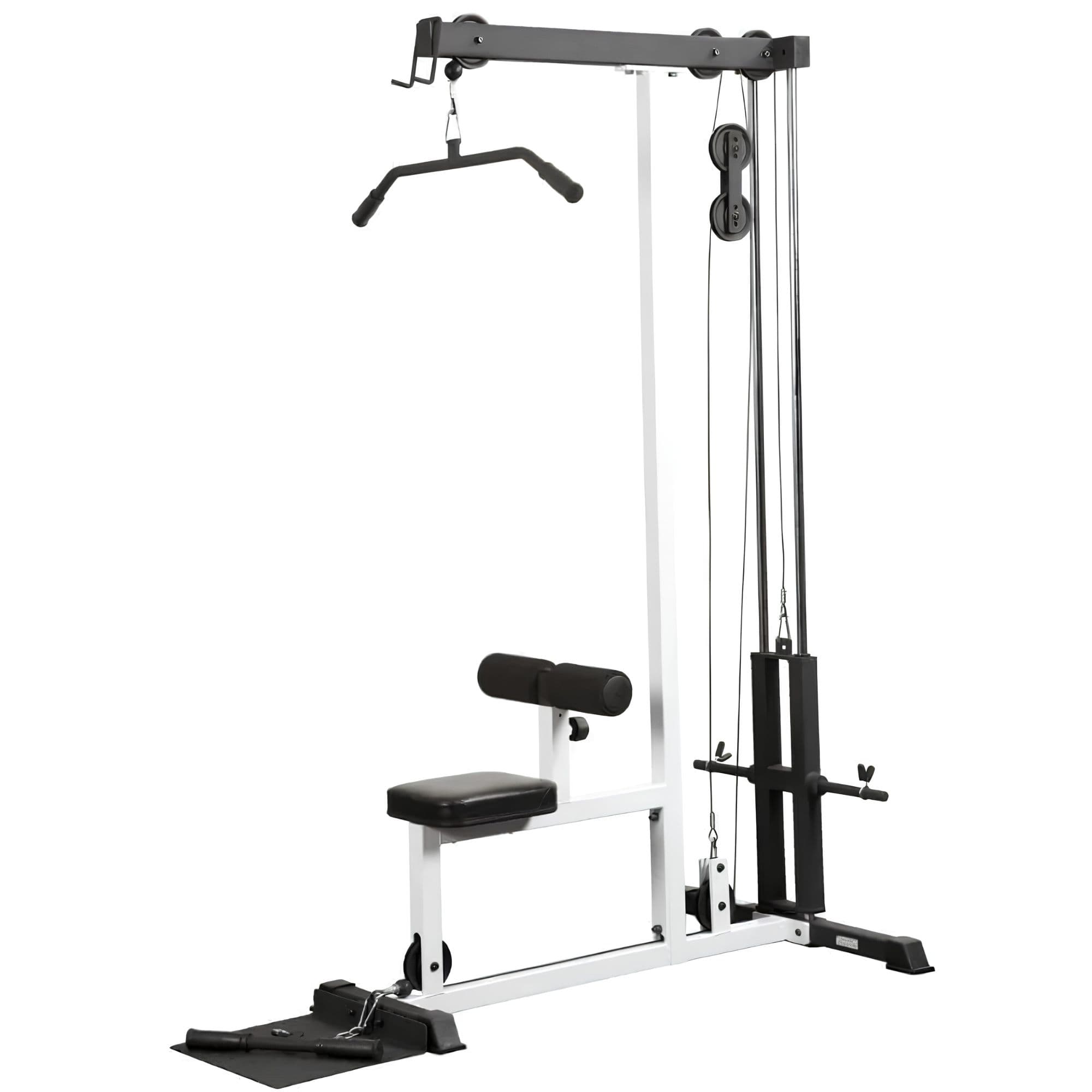 York Barbell FTS Lat Pull Down Machine Full Product Left Side View On White Background
