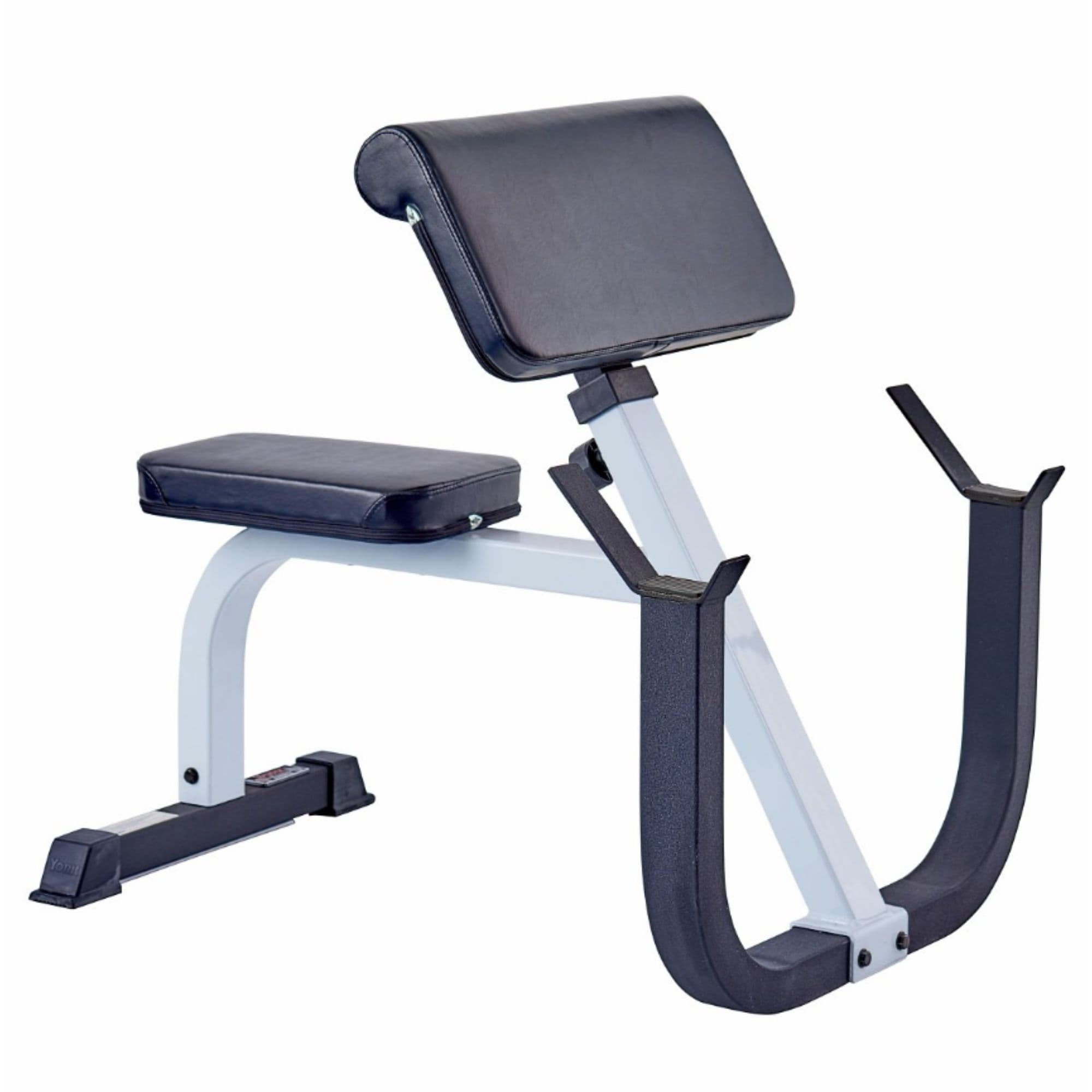 York Barbell FTS Preacher Curl Bench Full Product View On White Background