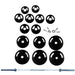 York Barbell G-2 Rubber Encased Olympic Plate And Barbell Set Product Top View On White Background