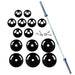 York Barbell G-2 Rubber Olympic Plate And Barbell Set Complete Product View On White Background 