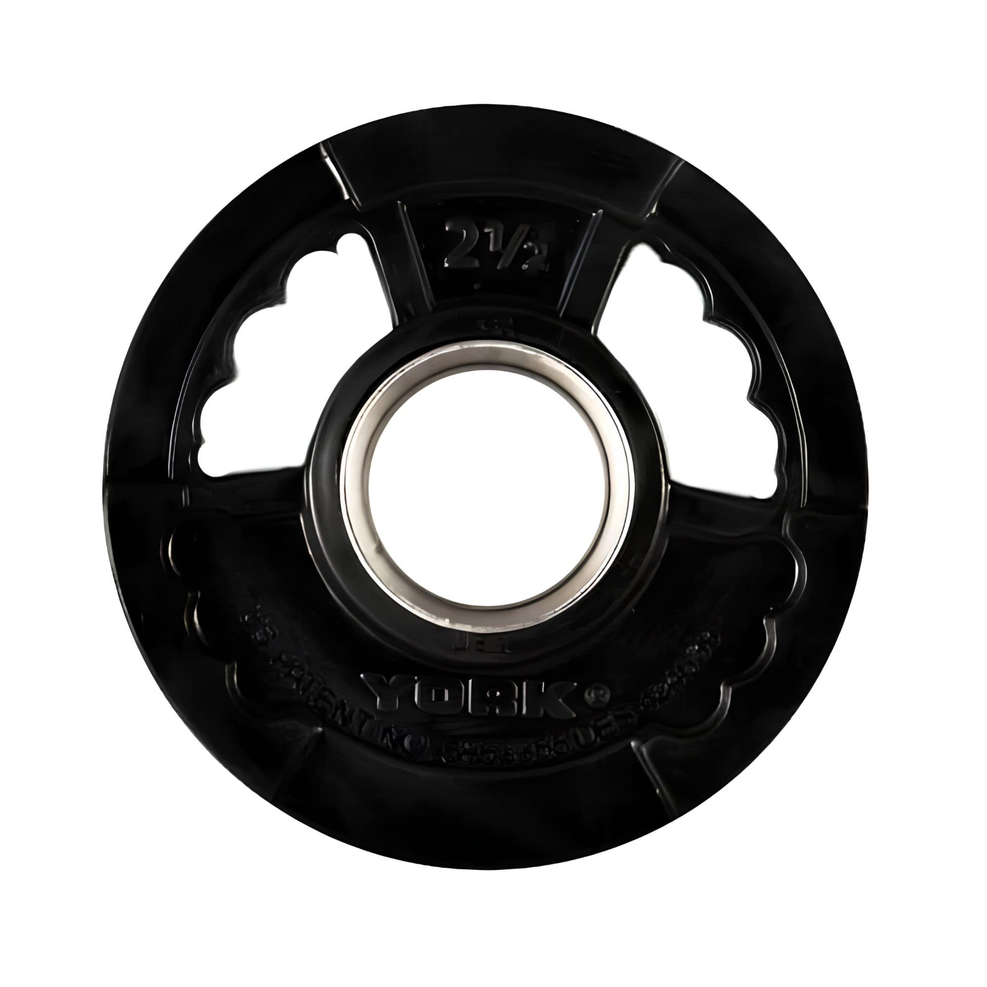 York Barbell G2 Rubber Thin Line Olympic Weight Plate Sets 2.5 LB Weight On White Background