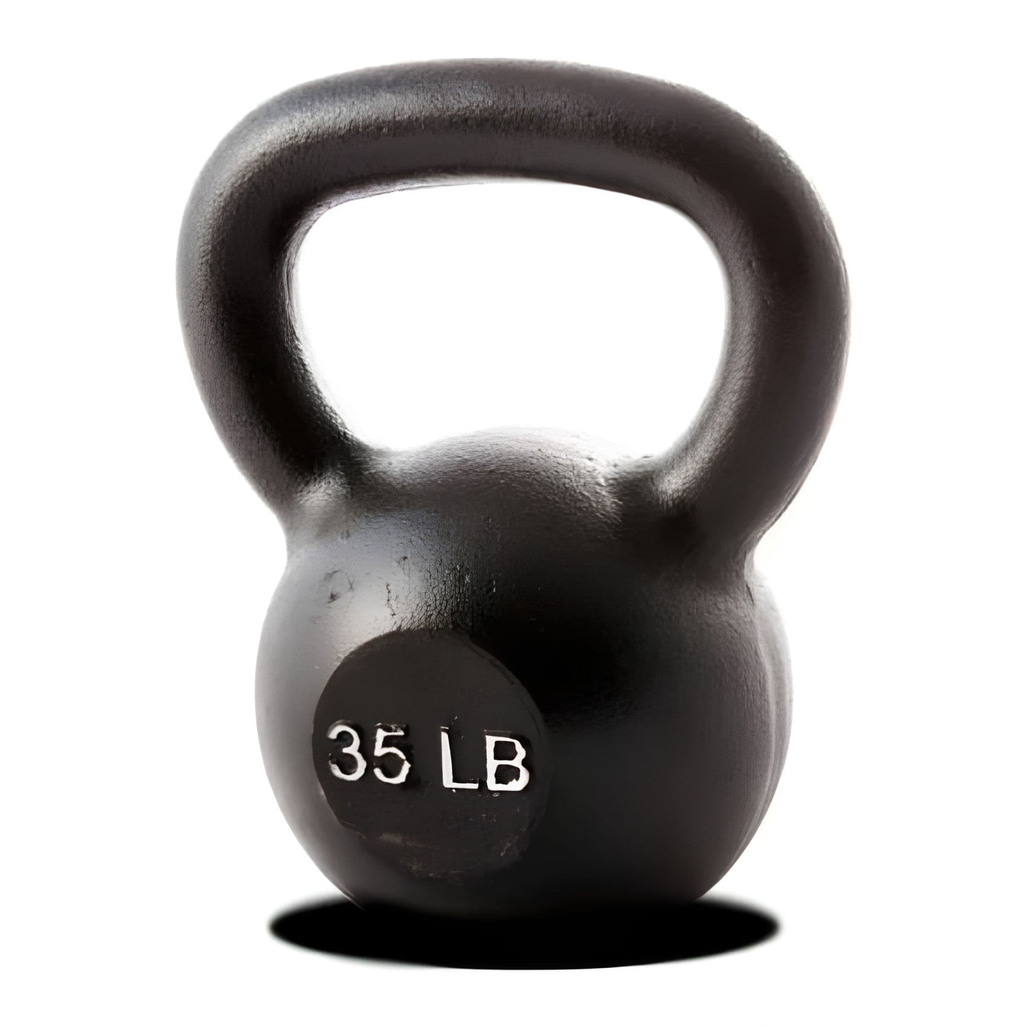 York Barbell Hercules Kettlebells 35 LB Detail View On White Background