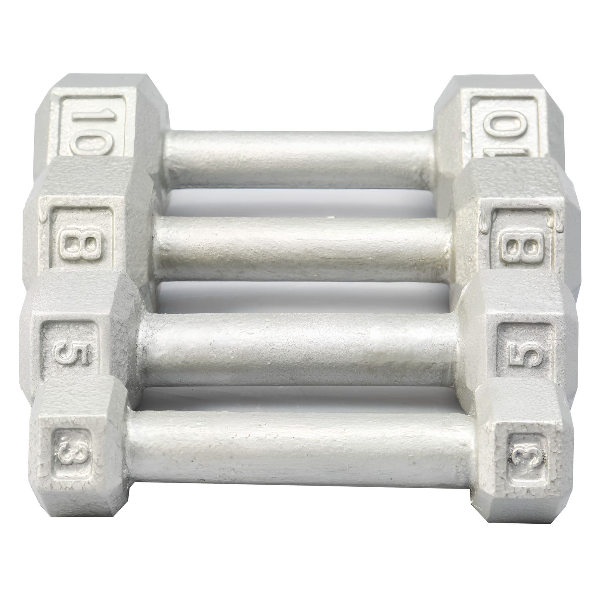 York Barbell Hex Dumbbell Close-Up View On White Background