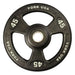 York Barbell Iso-Grip Urethane Plate Sets Close-up View Of 45 LB On White Background