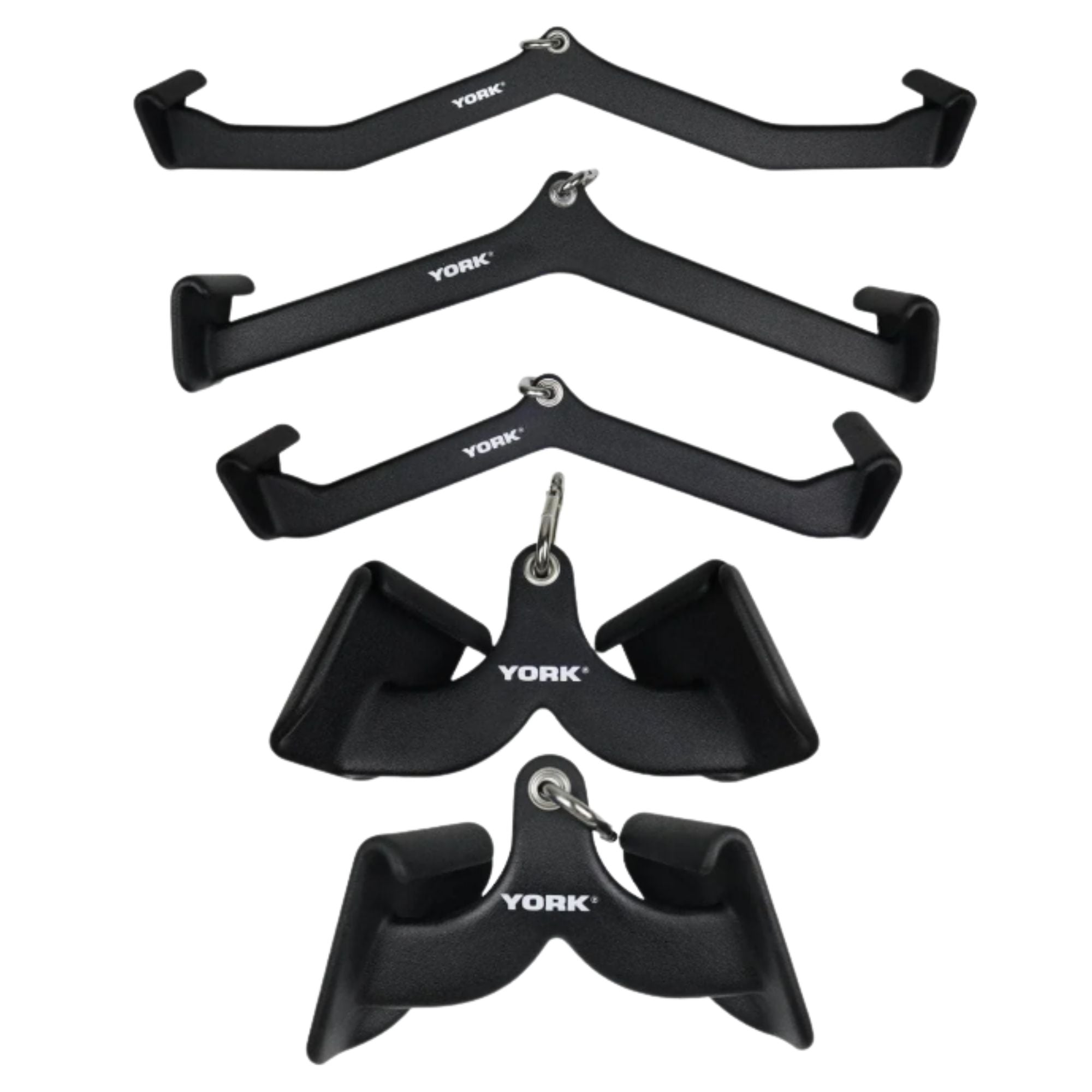 York Barbell Power Grip Attachment Package Full Product View On White Background