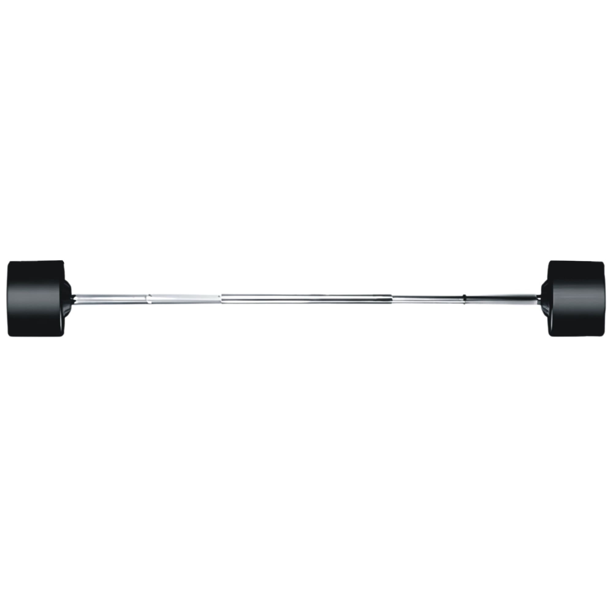 York Barbell Rubber Fixed Pro Straight Barbell Set Detailed Individual Product View On White Background