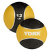 York Barbell Rubber Medicine Ball Set Detailed View Of 12LB  On White Background