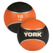 York Barbell Rubber Medicine Balls Set Detailed View Of 10LB  On White Background