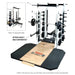 York Barbell STS Double Half Rack Top Angle View With Parts List On White Background