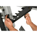 York Barbell STS Multi-Function Bench – 53004 Close-Up View Of Adjustment System With A Man Hand Holding