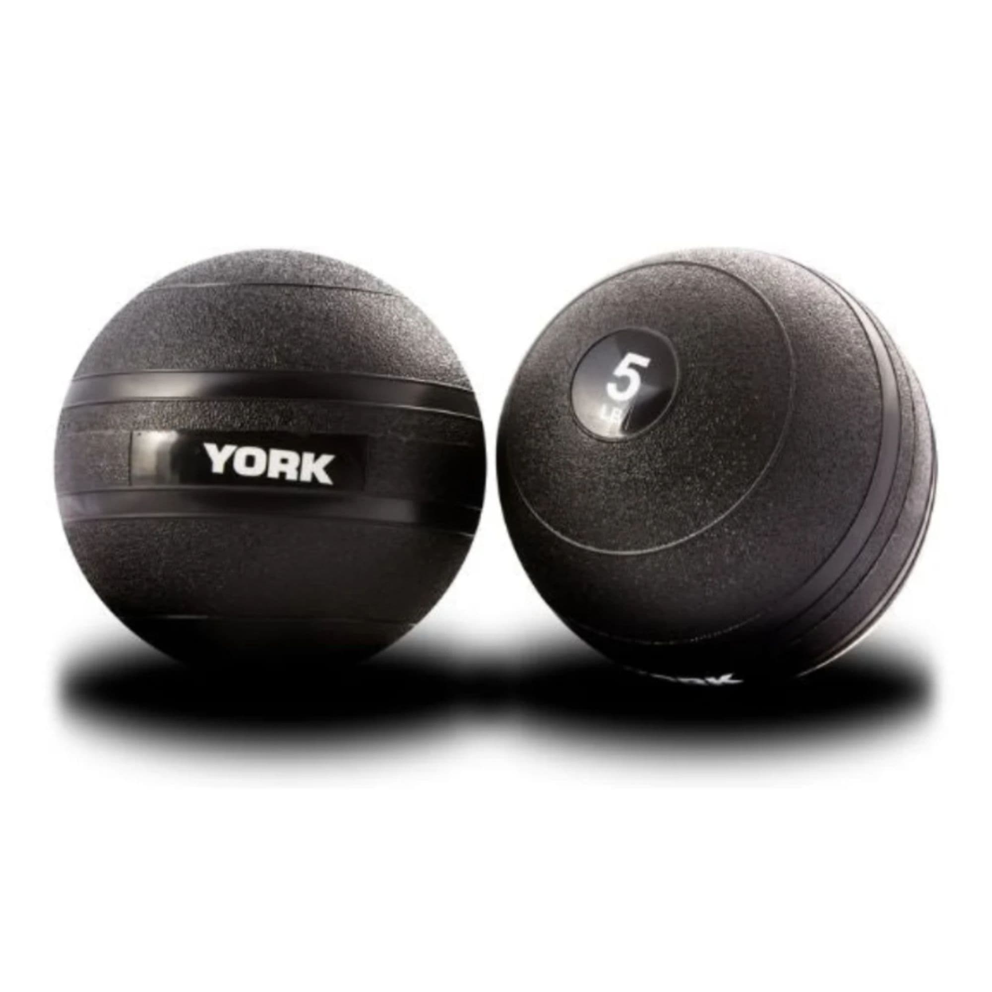York Barbell Slam Balls Set Detailed View Of 5LB On White Background